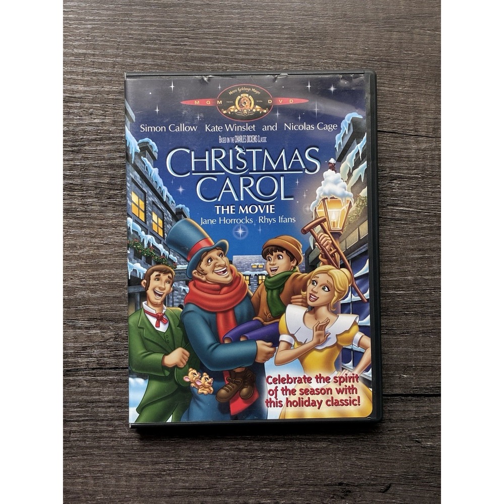 Christmas Carol: The Movie (DVD 2001) Animated Nicolas Cage Jane Horrocks Kids +